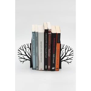 Mavi Trend Metal Ağaç Desenli Kitap Desteği Kitap Tutacağı Siyah
