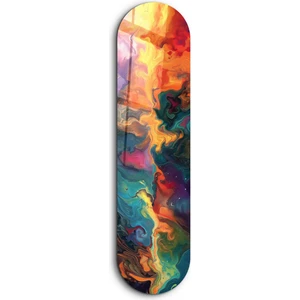 Abstract Paint Waves V3 | Glass Wall Art