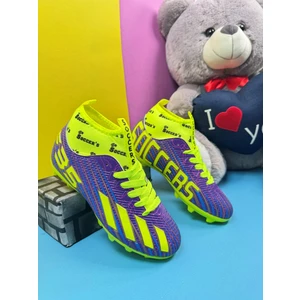 Erkek Çocuk Halısaha  Krampon Çoraplı Çivili Futbol Spor Ayakkabısı F35KR