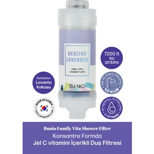 C Vitaminli Su Arıtıcı Duş Filtresi  Atopik Ciltler Bunio Shower Filter Healing Lavender