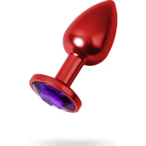 Pembe Tilki Metal Mor Taşlı Kırmızı  Plug Küçük Boy