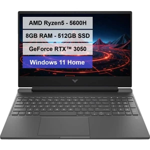 Hp Victus 15-FB0009NT Ryzen 5 5600H 8gb 512GB SSD RTX3050 15.6" Fhd 144Hz WIN11H -Djt Notebook