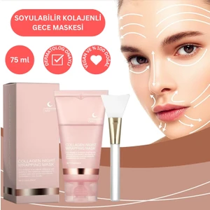 GLOSY Soyulabilen Kolajen Yüz Maskesi 75ML - Cam Cilt Jel Yüz Maskesi - Collagen Night Wrapping Mask(1Adet)