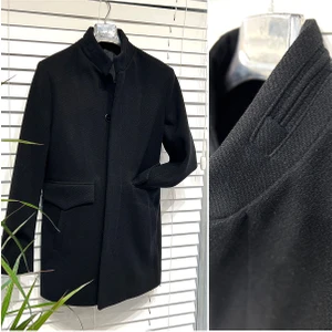 Kaşe Erkek Kaban - Siyah