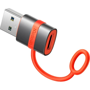OT-3800 Usb-C To Usb-A 3.0 Adaptörü Silikon Kancalı Siyah