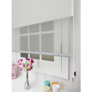 Atölye Perde Çiftli Sistem Yeni Gri Keten Tül + Stor