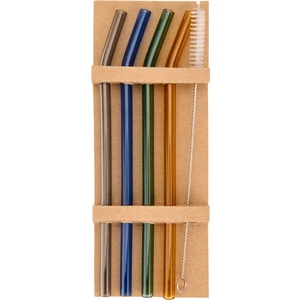 4'lü Cam Pipet - Renkli - 20 cm