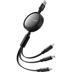 CA-7256 3'ü 1 Arada Usb-A'dan Lightning+Micro+Type-C Veri Kablosu 1.2m