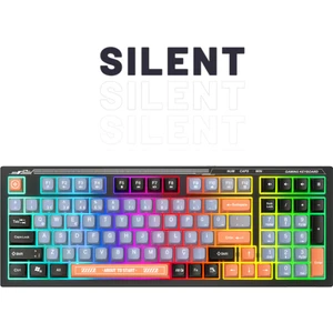 Kb-98 Sessiz Rainbow Q Türkçe Klavye Membrane Oyuncu Klavyesi Gaming Klavye