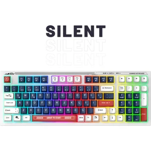 Kb-98 Sessiz Rainbow Q Türkçe Klavye Membrane Oyuncu Klavyesi Gaming Klavye