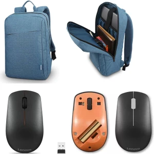 400 Kablosuz Mouse GY50R91293 +  GX40Q17226 15.6 Toploader B210 Notebook Sırt Çantası Mavi