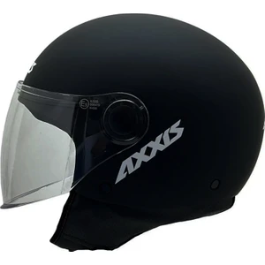 Square S Solid A1 Matt Black Yarım Motosiklet Kaskı - Xs