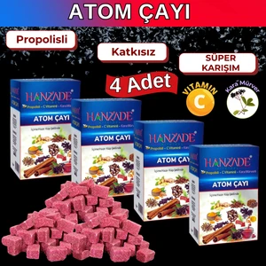 Bitkisel Propolisli - C Vitaminli - Kara Mürverli Atom Çayı Kış Çayı 150 gr x 4 Adet