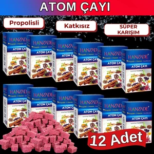 Bitkisel Propolisli - C Vitaminli - Kara Mürverli Atom Çayı Kış Çayı 150 gr x 12 Adet