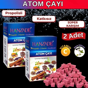 Bitkisel Propolisli - C Vitaminli - Kara Mürverli Atom Çayı Kış Çayı 150  gr x 2 Adet