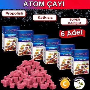 Bitkisel Propolisli - C Vitaminli - Kara Mürverli Atom Çayı Kış Çayı 150 gr x 6 Adet