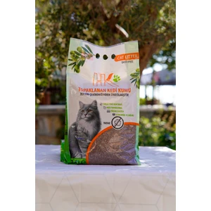 HK Cat Litter | Zeytin Çekirdeğinden Üretilen Aktif Karbonlu %100 Doğal Kedi Kumu 7.5L
