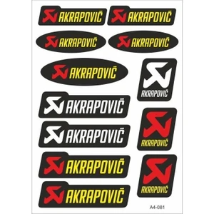 A4 Sticker 081 Tek Paket Çoklu Sticker - Akrapovic