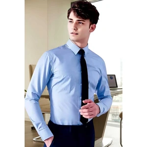 Slim Fit Kravatlık Uzun Kol Kolay Ütü Nefes Alan Dört Mevsim Slim Fit Erkek Gömlek