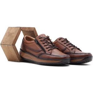 Deri Erkek Günlük Yürüyüş Ayakkabısı - 1655 Taba