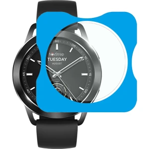 Novstrap Xiaomi Watch S3 ile Uyumlu Ekran Koruyucu 9h Sert Temperli Cam Kolay Uygulama Aparatlı