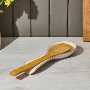 Seramik Kaşık Altlığı - Krem - 25,5 cm