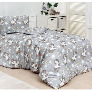 Unicorn Pamuklu Tek Kişilik Çarşafı Lastikli Nevresim Tk.