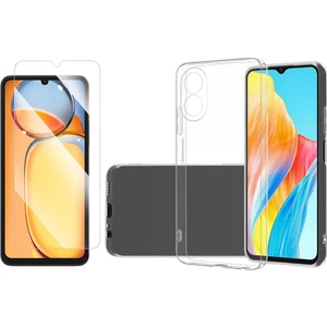 Oppo A38 Kılıf Zore Süper Silikon Kapak + Blue Nano Ekran Koruyucu