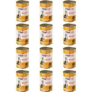 Tavuklu Ciğerli Yetişkin Kedi Konservesi 400 gr x 12 Adet
