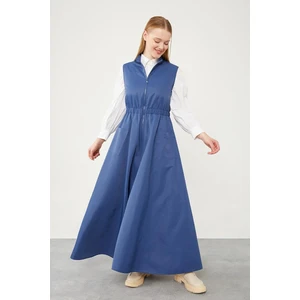 İndigo Sıfır Kol Fermuar Kapamalı Jile