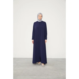 Lacivert Düğme Kapamalı Ferace