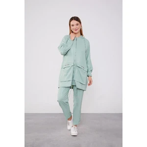 Levidor Lêvi D'or Mint Yeşili Kapüşonlu Fermuar Kapamalı Spor Takım