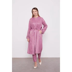 Levidor Lêvi D'or Mürdüm İşlemeli  Melanj Kimono Üçlü Takım