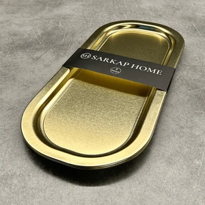 Home 2'li Oval Sunumluk Tepsi - Gold