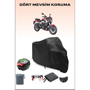 Bajaj Dominar 250 D Arka Çanta Uyumlu Siyah Motosiklet Branda Su Geçirmez Dayanıklı Kumaş