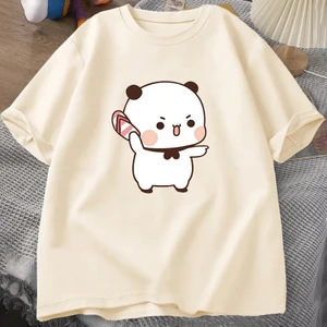 Tarz Sokak Sevimli Bubu Atma Flip-Flop T Shirt Erkek Kadın Komik Karikatür Dudu T-Shirt Pamuk Yaz Baskı