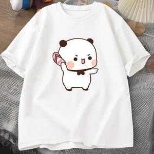 Tarz Sokak Sevimli Bubu Atma Flip-Flop T Shirt Erkek Kadın Komik Karikatür Dudu T-Shirt Pamuk Yaz Baskı