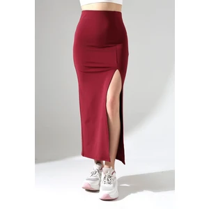 Win Moda Dalgıç Kumaş Yırtmaçlı Uzun Etek Maxi Boy 92 cm