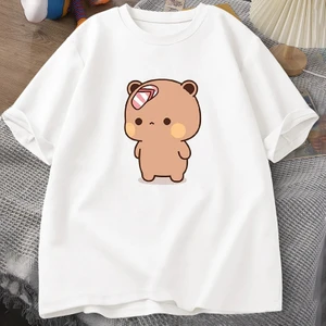 Tarz Sokak Erkekler T-Shirt Sevimli Karikatür Bubu Dudu Tshirt At Flip-Flop Atma Komik Pamuk Kısa Kollu