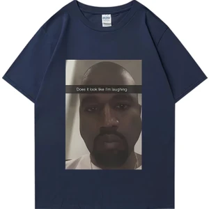 Tarz Sokak Sıcak Satış Kanye West Moda Grafik T-Shirt Erkek Kadın Boy Komik Hip Hop Streetwear % Pa