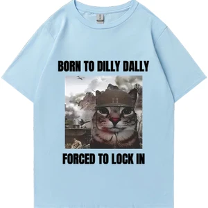 Tarz Sokak Dilly Dally'yi Kilitlemek Için Zorla  Komik Meme T-Shirt Kısa Kollu Artı Boyutu Üstleri