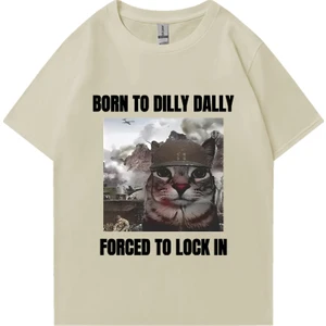 Tarz Sokak Dilly Dally'yi Kilitlemek Için Zorla  Komik Meme T-Shirt Kısa Kollu Artı Boyutu Üstleri