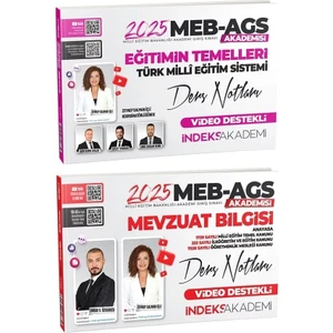İndeks Akademi Yayıncılık 2025 Meb-Ags  Eğitimin Temelleri  /  Mevzuat Bilgi Ders Notları 2 Li Set