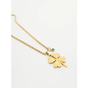 Çelik Yonca Kolye (Gold)