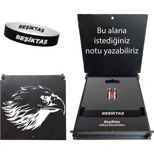 Lisanslı Bileklik Siyah Kartal Ahşap Kutulu