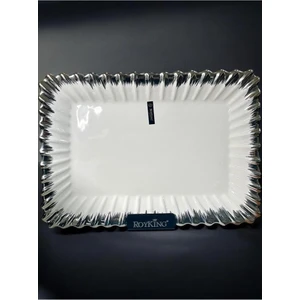 Roykıng Sılver Dikdörtgen Sunum Tabak 36*25
