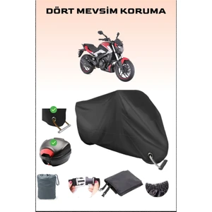 Bajaj Dominar 250 D Için Arka Çanta Ve Kilit Uyumlu Siyah Motosiklet Branda, Güvenli