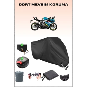 Cfmoto 250Sr Için Arka Çanta Ve Kilit Uyumlu Siyah Motosiklet Branda, Güvenli