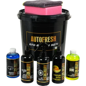 Araç Bakım Seti 8 Ürünlü 10 Lt Kovalı Oto Yıkama ve Araba Iç Detaylı Temizleme Seti