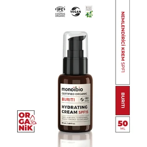 Buriti Organik Nemlendirici Cilt Bakım Kremi - Günlük Nemlendirici Güneş Koruyucu SPF 15 Krem 50 ml